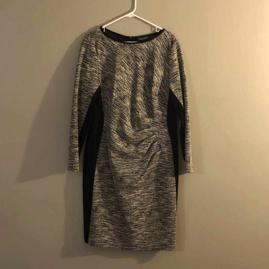 Lauren Ralph Lauren 3/4 Sleeve Tweed Dress